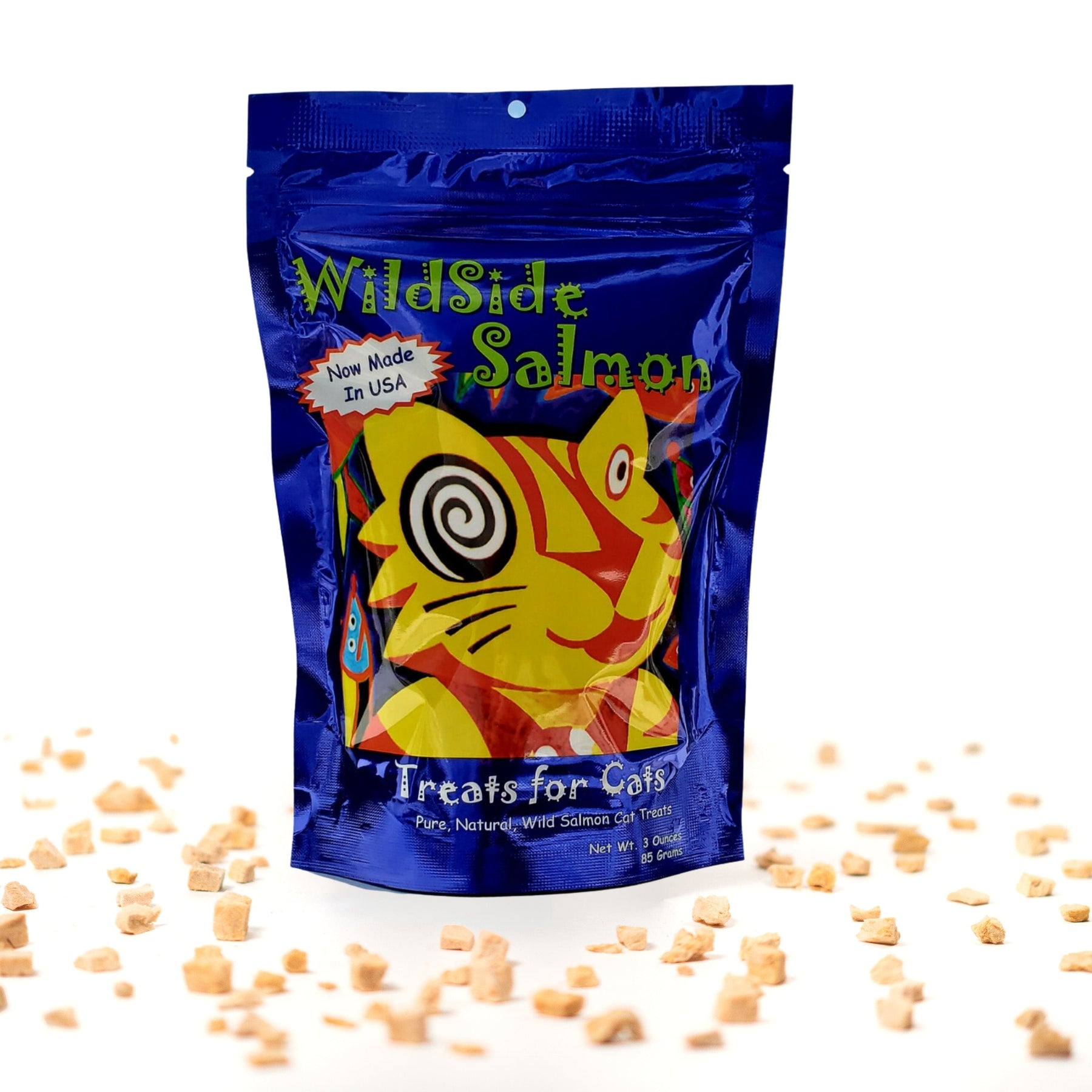 Wildside Salmon Freeze Dried Cat Treats 3oz Wildside Pet Products